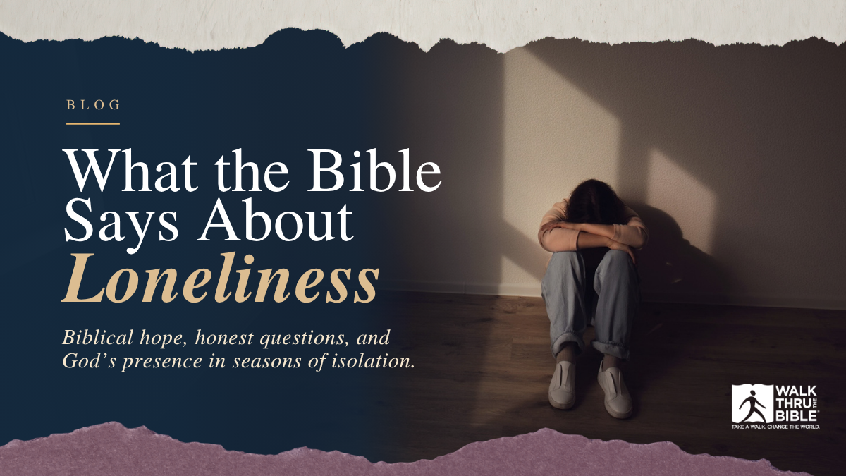 Person sitting quietly in a church sanctuary representing what the Bible says about loneliness