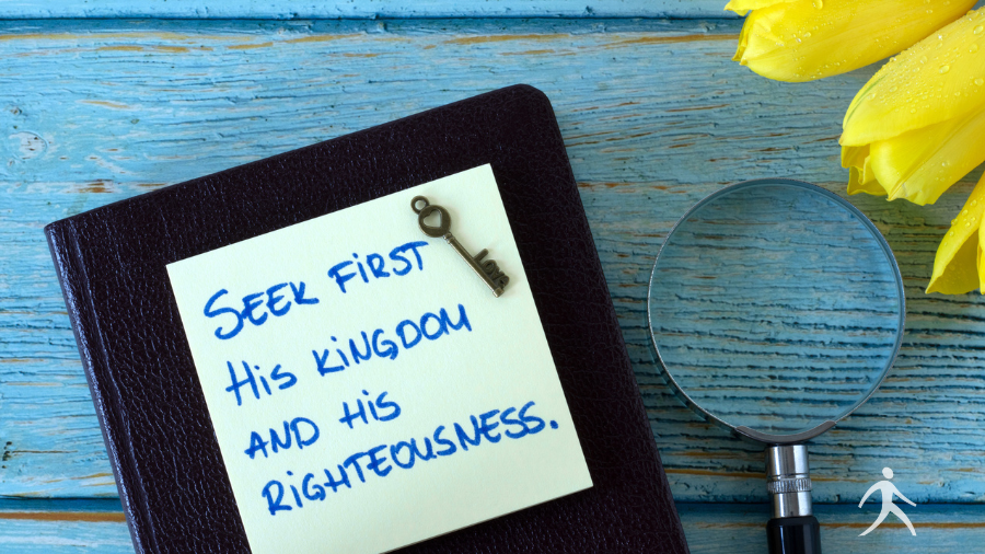 Person looking at a clear horizon representing seeking God's kingdom