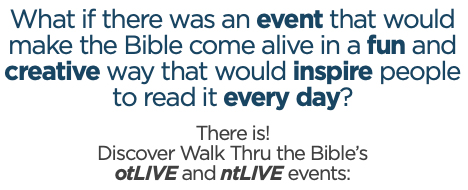 What if there was an event that would make the Bible come alive in a fun and creative way that would inspire people to read it every day?