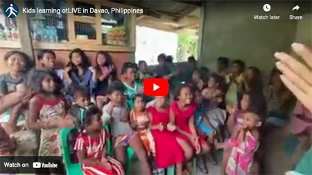 Kids learning otLIVE in Davao Philippines